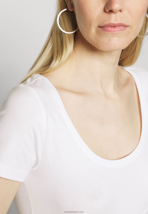 sievietes 3 iepakojumu pamata t-krekls balts 2LHT328 Anna Field