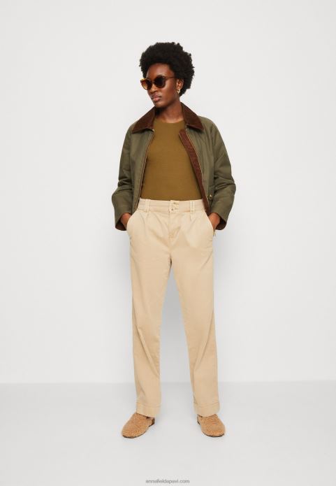 sievietes apdrukāts t-krekls haki 2LHT368 Anna Field