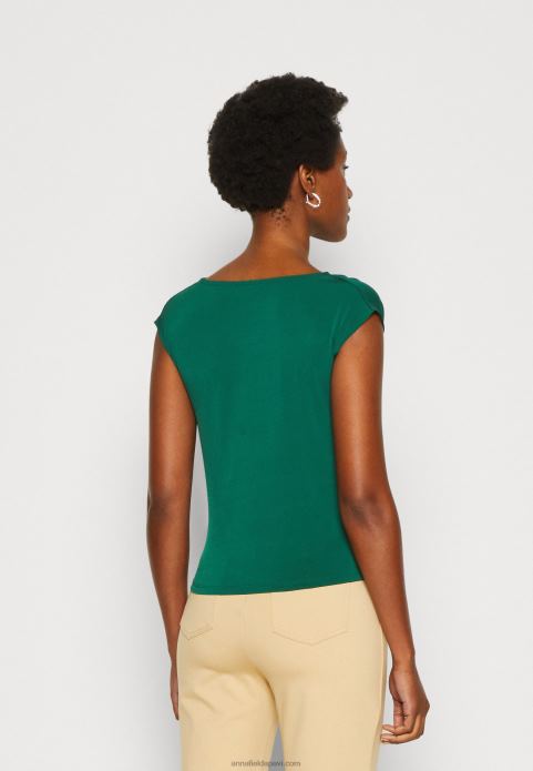 sievietes apdrukāts t-krekls zaļš 2LHT294 Anna Field