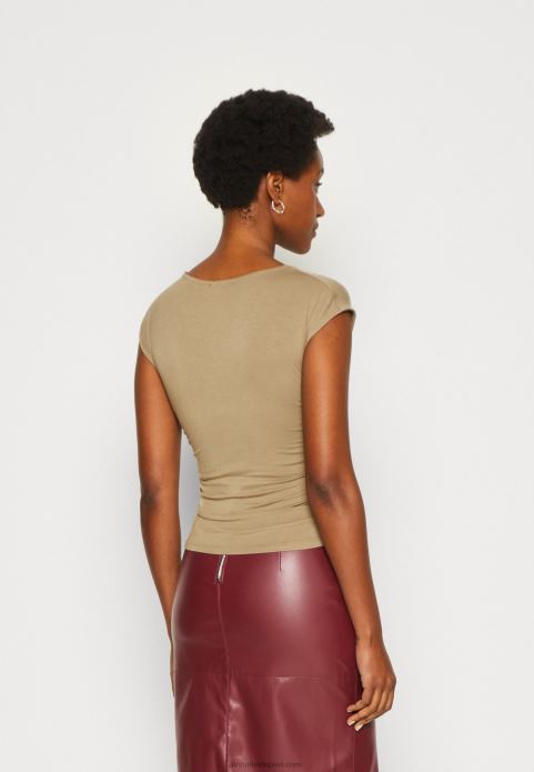 sievietes apdrukas t-krekls bēšs 2LHT309 Anna Field