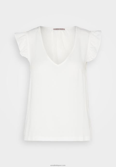 sievietes apdrukas t-krekls balts 2LHT265 Anna Field