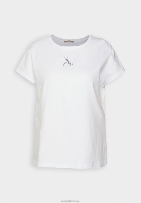 sievietes apdrukas t-krekls balts 2LHT299 Anna Field
