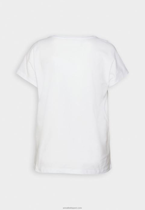sievietes apdrukas t-krekls balts 2LHT299 Anna Field