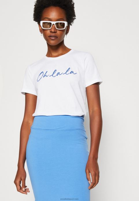 sievietes apdrukas t-krekls balts 2LHT347 Anna Field