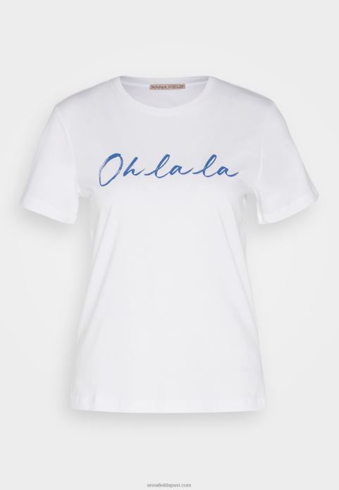 sievietes apdrukas t-krekls balts 2LHT347 Anna Field