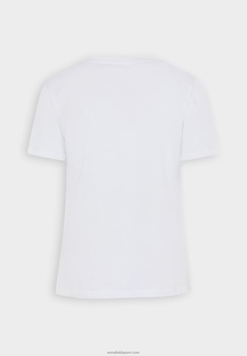 sievietes apdrukas t-krekls balts 2LHT364 Anna Field