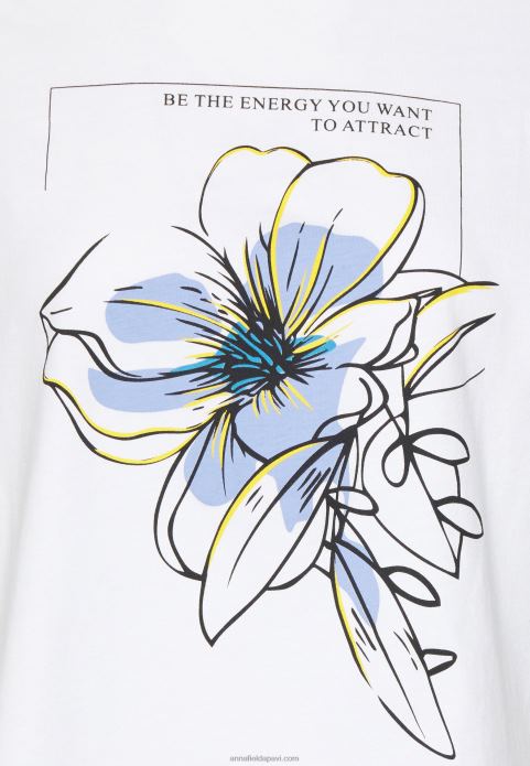 sievietes apdrukas t-krekls balts 2LHT367 Anna Field