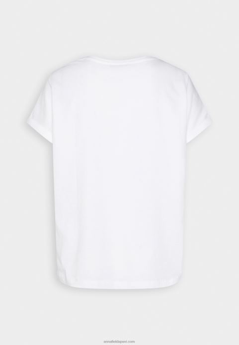 sievietes apdrukas t-krekls balts 2LHT367 Anna Field