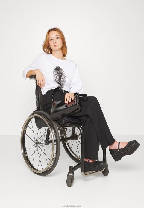 sievietes apdrukas t-krekls balts 2LHT371 Anna Field