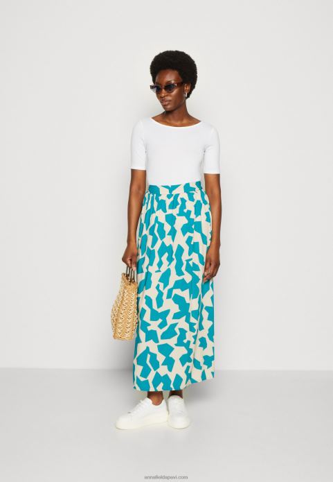 sievietes apdrukas t-krekls gaiši zils/balts 2LHT292 Anna Field