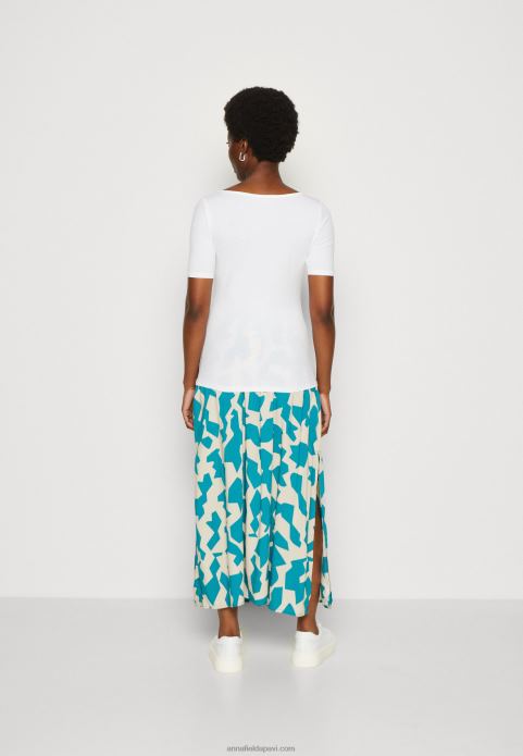 sievietes apdrukas t-krekls gaiši zils/balts 2LHT292 Anna Field