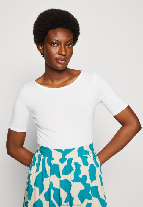 sievietes apdrukas t-krekls gaiši zils/balts 2LHT292 Anna Field