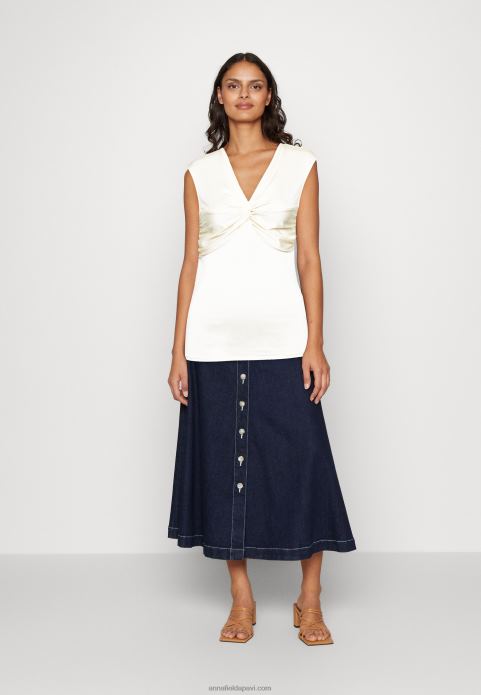 sievietes apdrukas t-krekls gandrīz balts 2LHT311 Anna Field