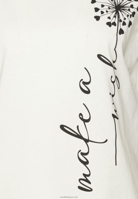 sievietes apdrukas t-krekls gandrīz balts 2LHT370 Anna Field