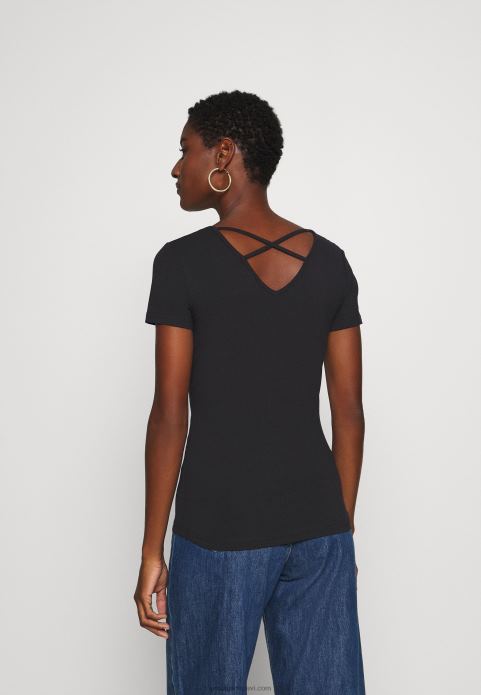 sievietes apdrukas t-krekls melns 2LHT249 Anna Field