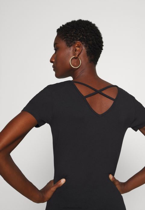 sievietes apdrukas t-krekls melns 2LHT249 Anna Field