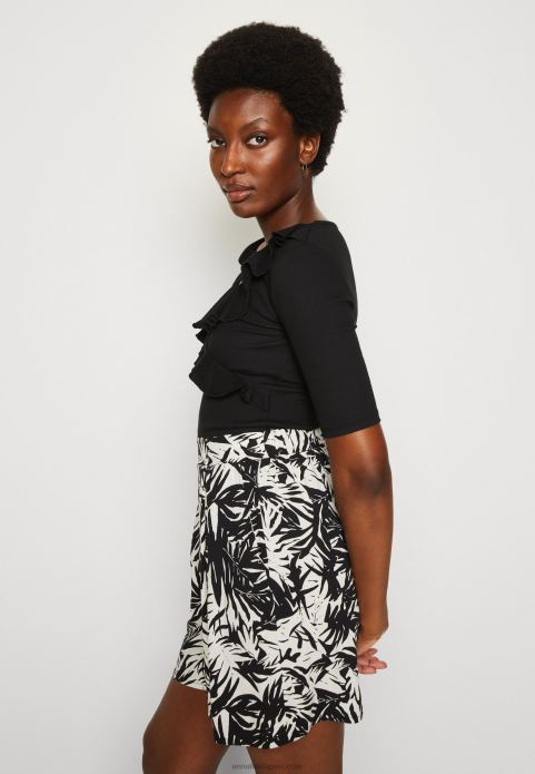 sievietes apdrukas t-krekls melns 2LHT268 Anna Field