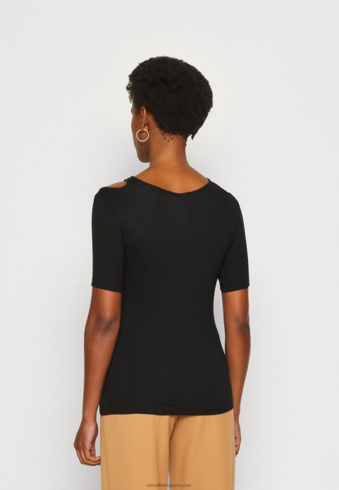 sievietes apdrukas t-krekls melns 2LHT307 Anna Field