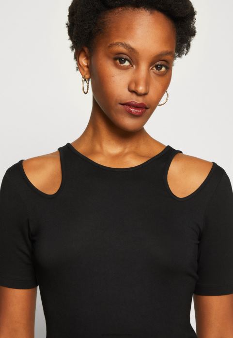 sievietes apdrukas t-krekls melns 2LHT307 Anna Field