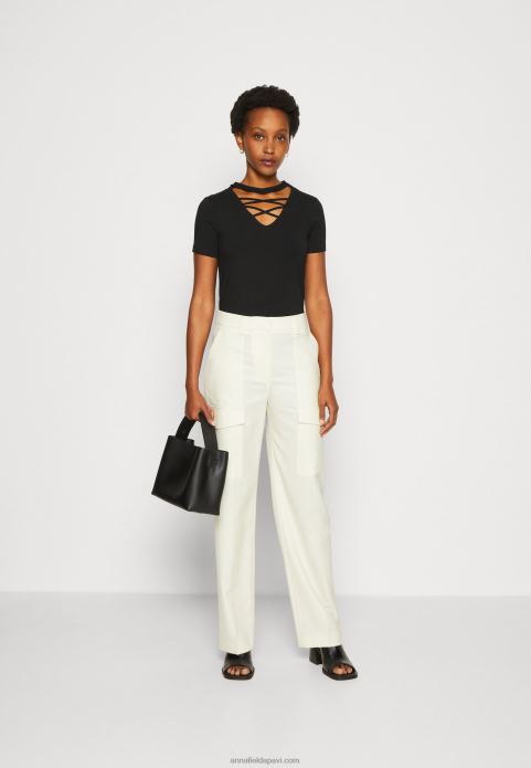 sievietes apdrukas t-krekls melns 2LHT325 Anna Field