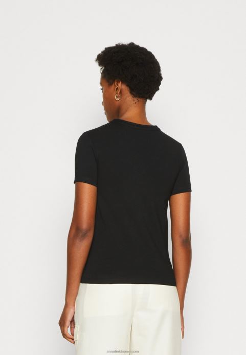 sievietes apdrukas t-krekls melns 2LHT325 Anna Field