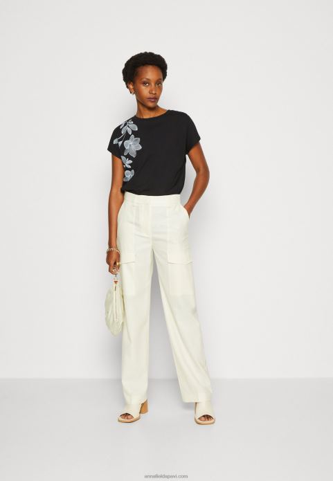 sievietes apdrukas t-krekls melns 2LHT331 Anna Field