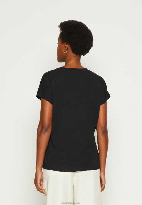 sievietes apdrukas t-krekls melns 2LHT331 Anna Field