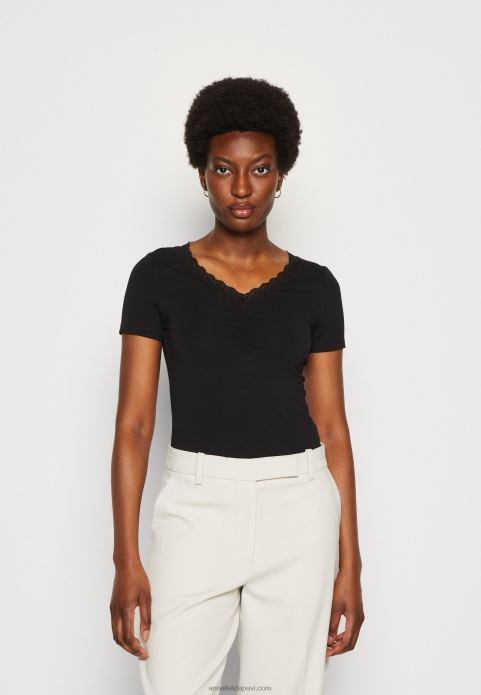 sievietes apdrukas t-krekls melns 2LHT353 Anna Field