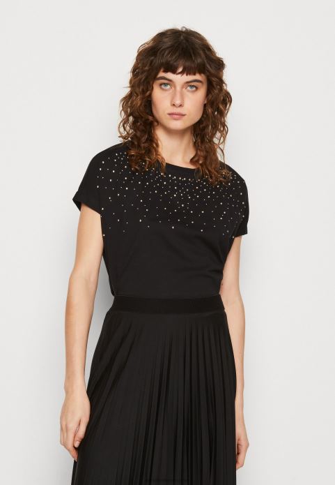 sievietes apdrukas t-krekls melns 2LHT358 Anna Field