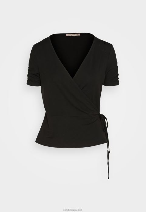 sievietes apdrukas t-krekls melns 2LHT361 Anna Field