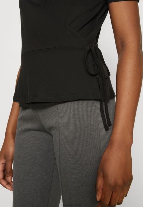 sievietes apdrukas t-krekls melns 2LHT361 Anna Field