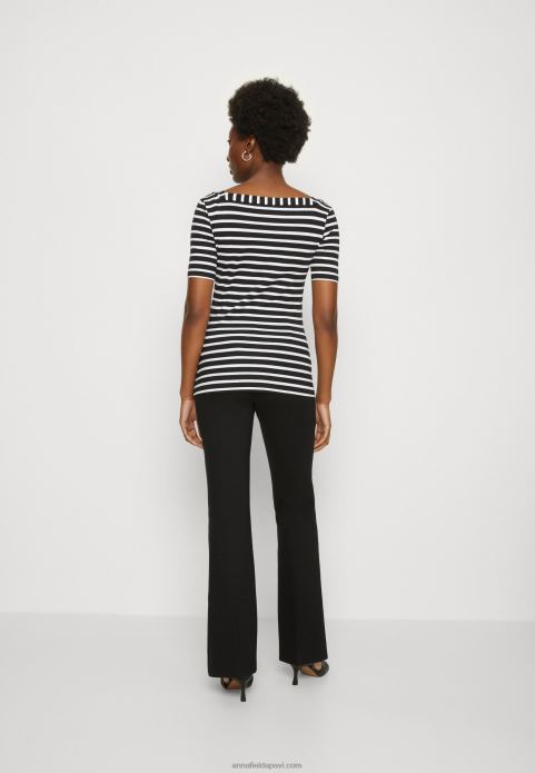 sievietes apdrukas t-krekls melns/balts 2LHT298 Anna Field