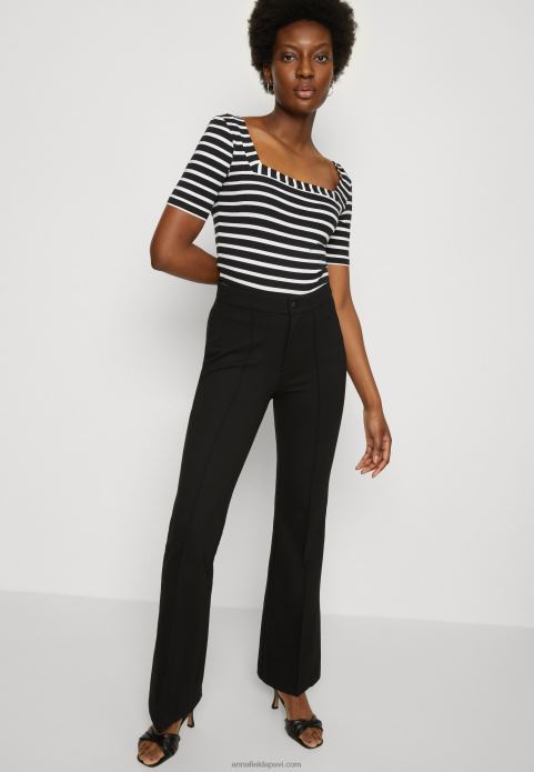 sievietes apdrukas t-krekls melns/balts 2LHT298 Anna Field