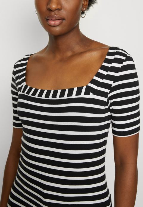 sievietes apdrukas t-krekls melns/balts 2LHT298 Anna Field