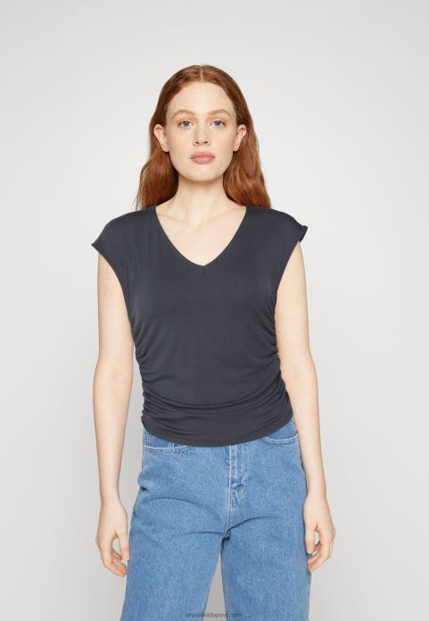 sievietes apdrukas t-krekls pelēks 2LHT351 Anna Field