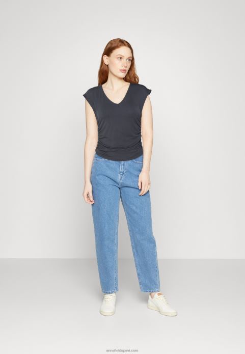 sievietes apdrukas t-krekls pelēks 2LHT351 Anna Field