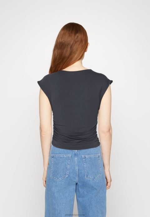 sievietes apdrukas t-krekls pelēks 2LHT351 Anna Field