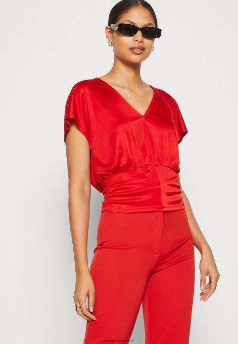 sievietes apdrukas t-krekls sarkans 2LHT303 Anna Field