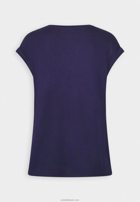 sievietes apdrukas t-krekls tumši zils 2LHT253 Anna Field