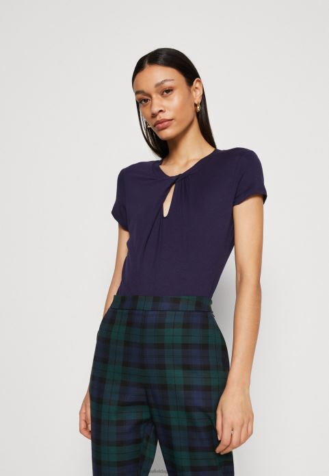 sievietes apdrukas t-krekls tumši zils 2LHT355 Anna Field