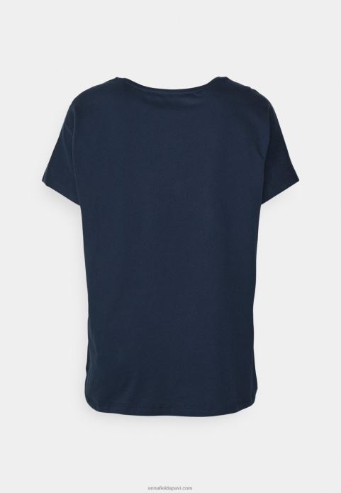 sievietes apdrukas t-krekls tumši zils 2LHT357 Anna Field