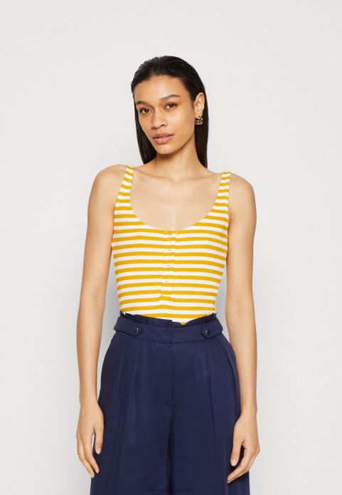 sievietes augšdaļa balta/dzeltena 2LHT419 Anna Field