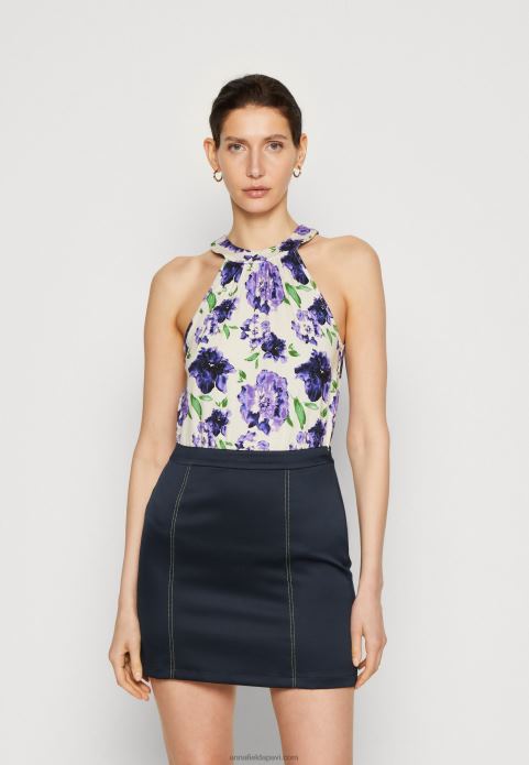 sievietes augšdaļa balta/zila 2LHT422 Anna Field