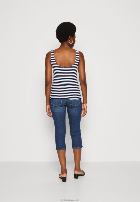 sievietes augšdaļa balta/zila 2LHT467 Anna Field