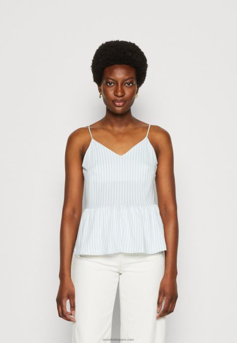 sievietes augšdaļa gaiši zila/balta 2LHT450 Anna Field