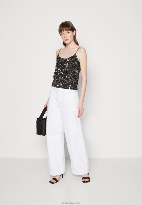 sievietes augšdaļa melna/balta 2LHT477 Anna Field