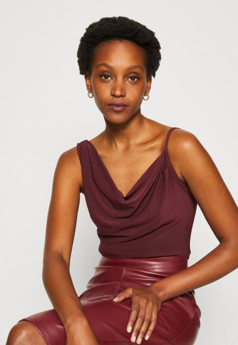 sievietes augšdaļa tumši sarkana 2LHT417 Anna Field