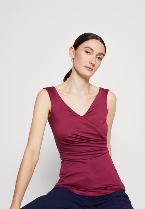 sievietes augšdaļa tumši sarkana 2LHT472 Anna Field