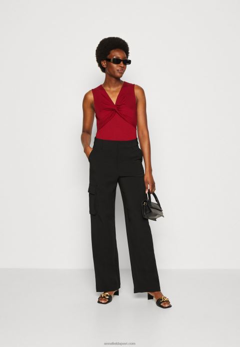 sievietes augšdaļa tumši sarkana 2LHT480 Anna Field