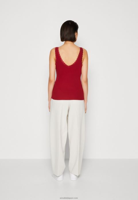 sievietes augšdaļa tumši sarkana 2LHT497 Anna Field